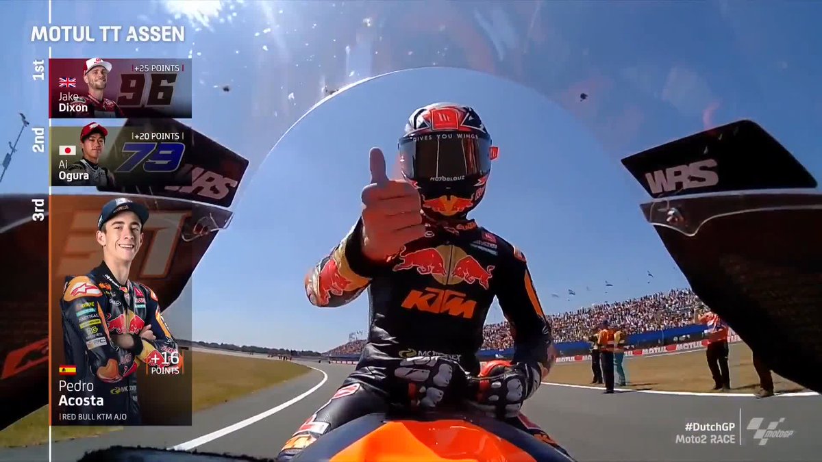 That was one hard-fought podium! ⚔️ Pedro Acosta hangs on for third after a long lap and that run to the line! 🤯 #DutchGP 🇳🇱