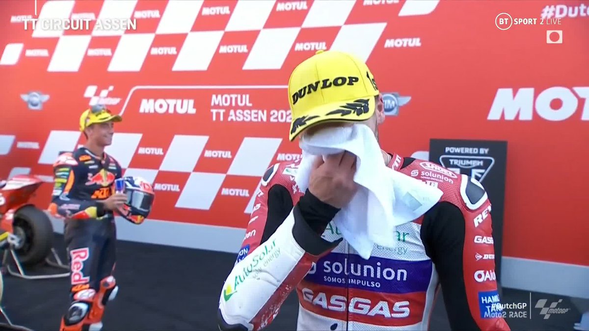 A very, very emotional Jake Dixon on his first Grand Prix win. Congratulations, Jake 🥇 #DutchGP