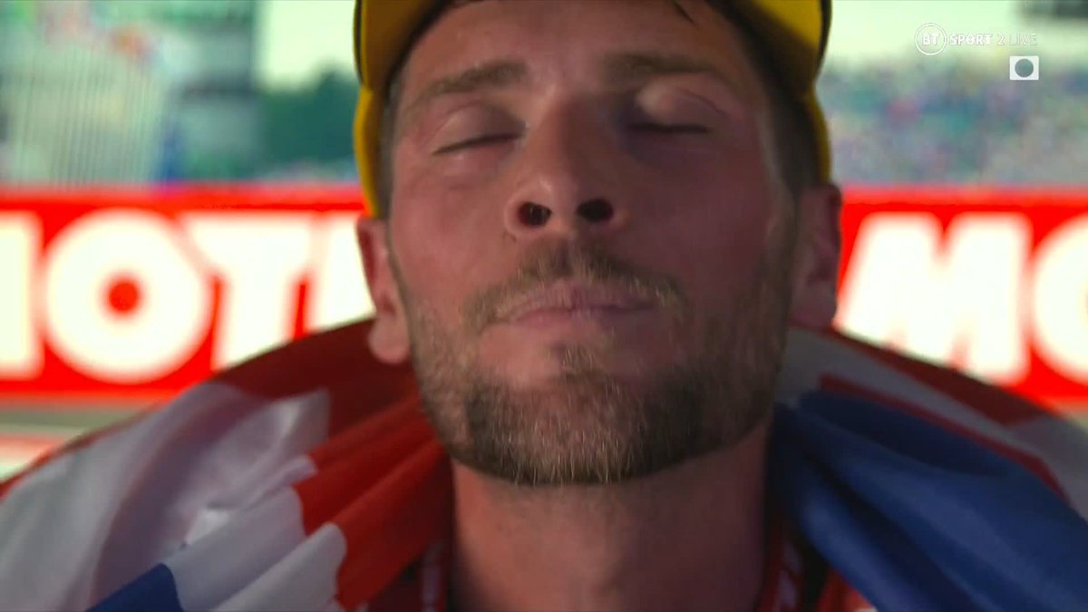 🏁 Jake Dixon has a message for you Neil Hodgson - He's just won a Grand Prix!! A still emotional Jake on that first Grand Prix win. #DutchGP