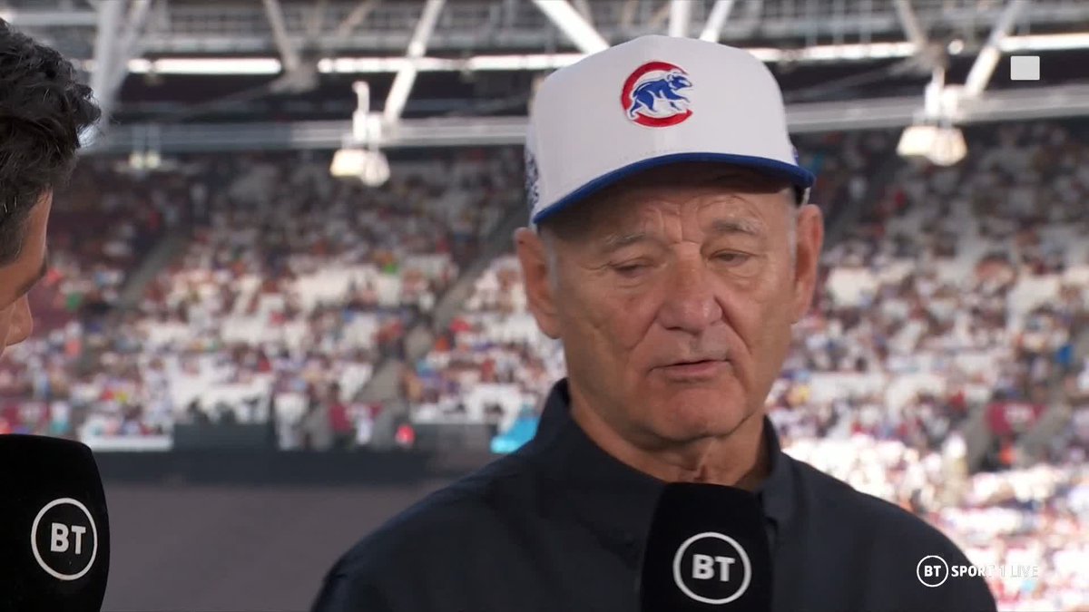 "I was baptised a Cubs fan!!" 😂 Bill Murray joins our crew in the studio at the #LondonSeries! 🙌