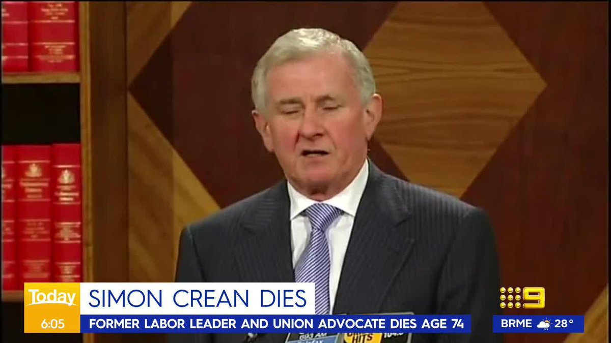 The Australian political world is mourning the loss of a giant, with former Labor Leader Simon Crean dying suddenly overnight. Ashley Wick #9News MORE: