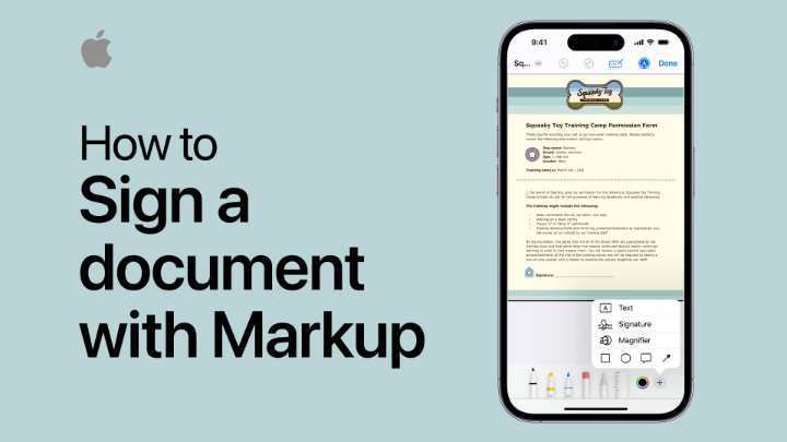 👆 Sign your name ✅ Tap Done Here’s how you can use Markup to sign supported documents on your iPhone.