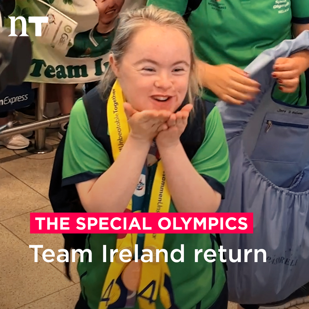 #TeamIreland have made a triumphant return home from the Special Olympics and brought back 75 medals with them! Henry McKean was there to witness an emotional homecoming. Well done Special Olympics Ireland ☘️