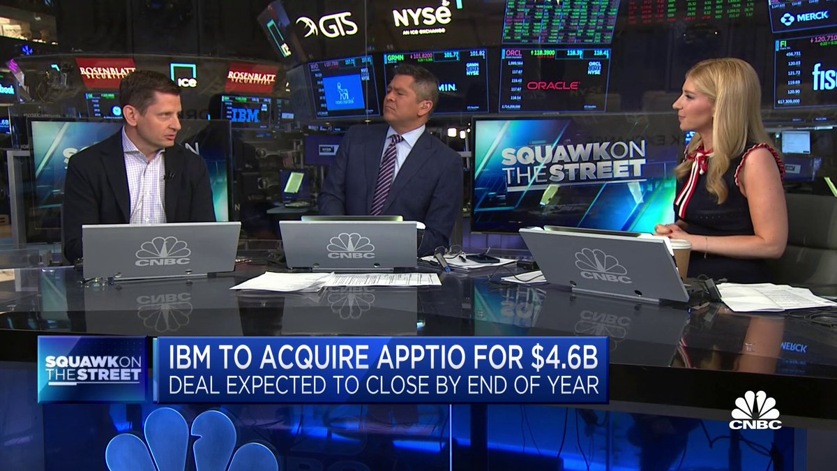 Big news from Big Blue 🚨 IBM Chief Commercial Officer Rob Thomas takes us inside the company's plan to acquire Apptio, an IBM Company for $4.6B, calling it the "perfect time" to buy a platform that helps clients better manage their spending.