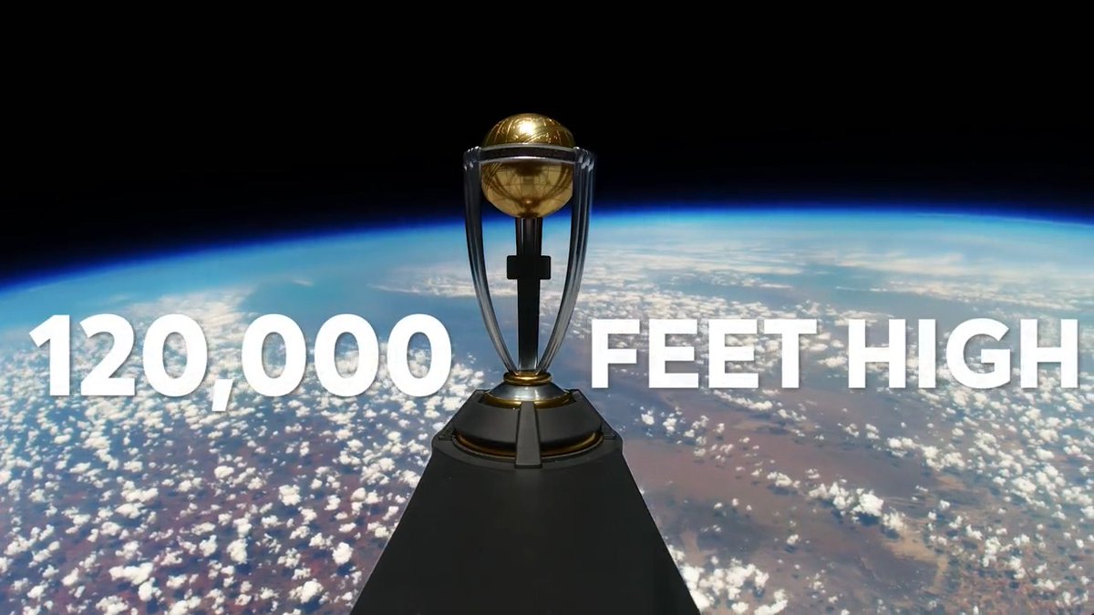 The ICC Men's Cricket World Cup Trophy Tour 2023 was launched on a stratospheric scale 😍 Countdown to cricket’s greatest spectacle has begun 🏆 More ➡️ #CWC23