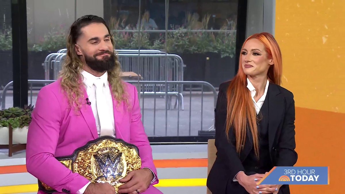 WWE superstars Seth Rollins Seth Rollins and Becky Lynch Rebecca Quin join Al Roker, @sheinellejones and @dylandreyernbc to talk all about the professional wrestling event Money in the Bank taking place in London this upcoming weekend. #WWERaw