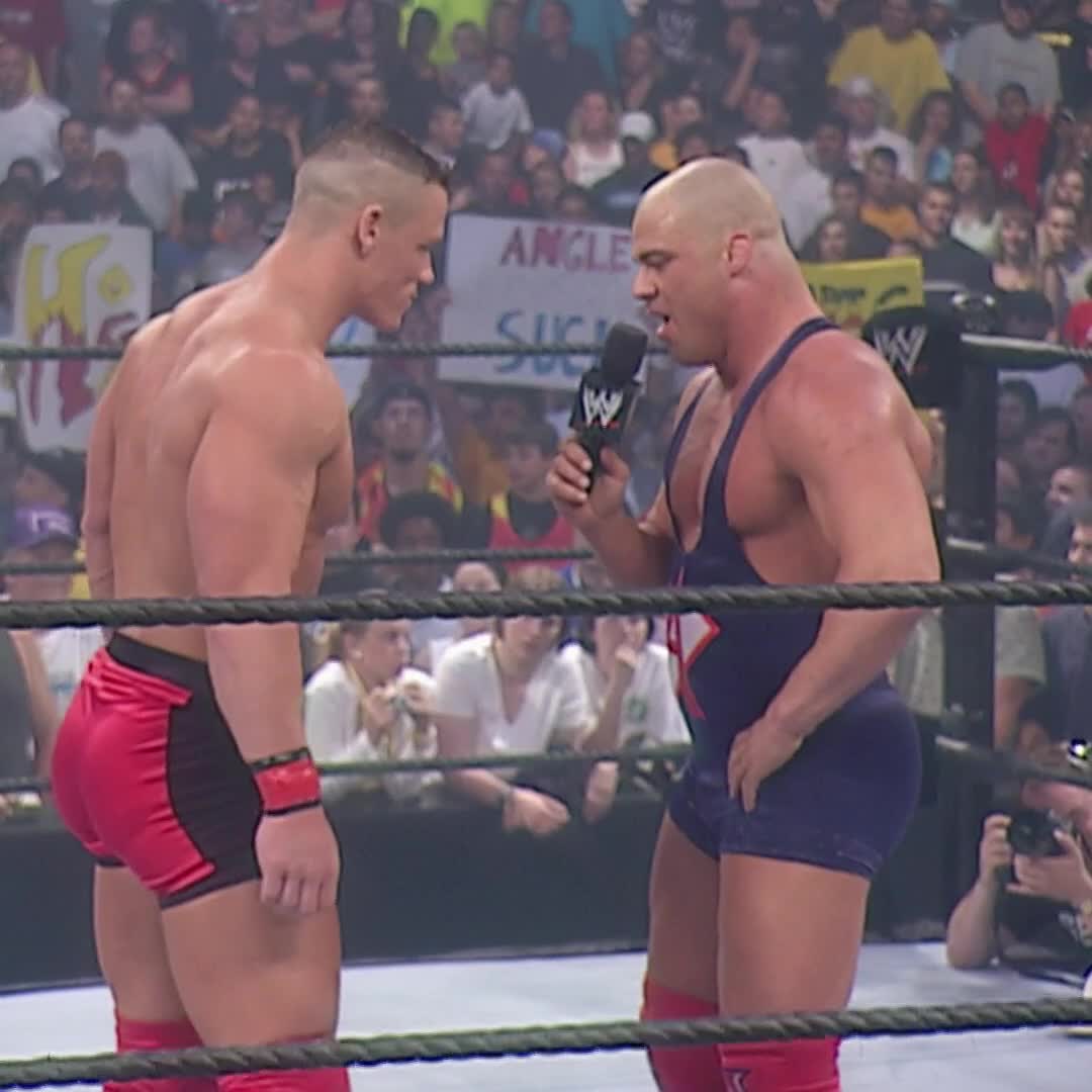 "RUTHLESS AGGRESSION!" A debuting John Cena had two words for Kurt Angle on this day in 2002!