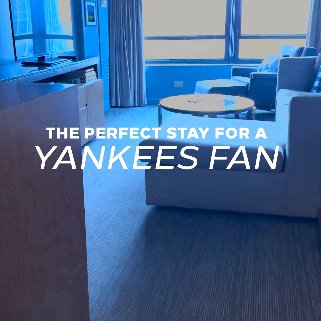 Yankees fans, we’ve got a stay to warm your pinstriped hearts. See you at @nyhiltonmidtown