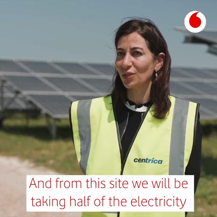 Have you ever seen what a #SolarFarm looks like from the air? ☀️ Centrica plc's new solar farm will provide #renewable energy to Vodafone's UK sites and help us on our way toward #NetZero.🔋♻️ Visit our News Centre to find out more. ⬇️