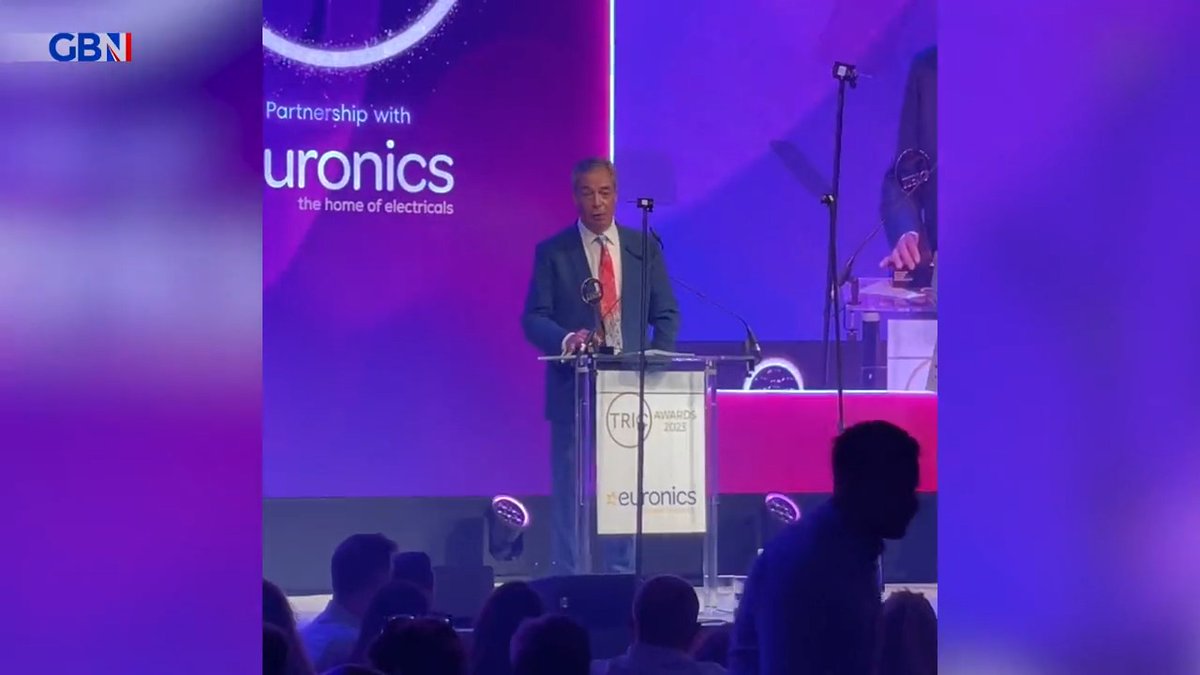 'Please do keep the abuse coming, because it says a lot more about than it does about me!' Watch the moment Nigel Farage MP was announced as the winner of the TRIC Award for News Presenter of the Year.
