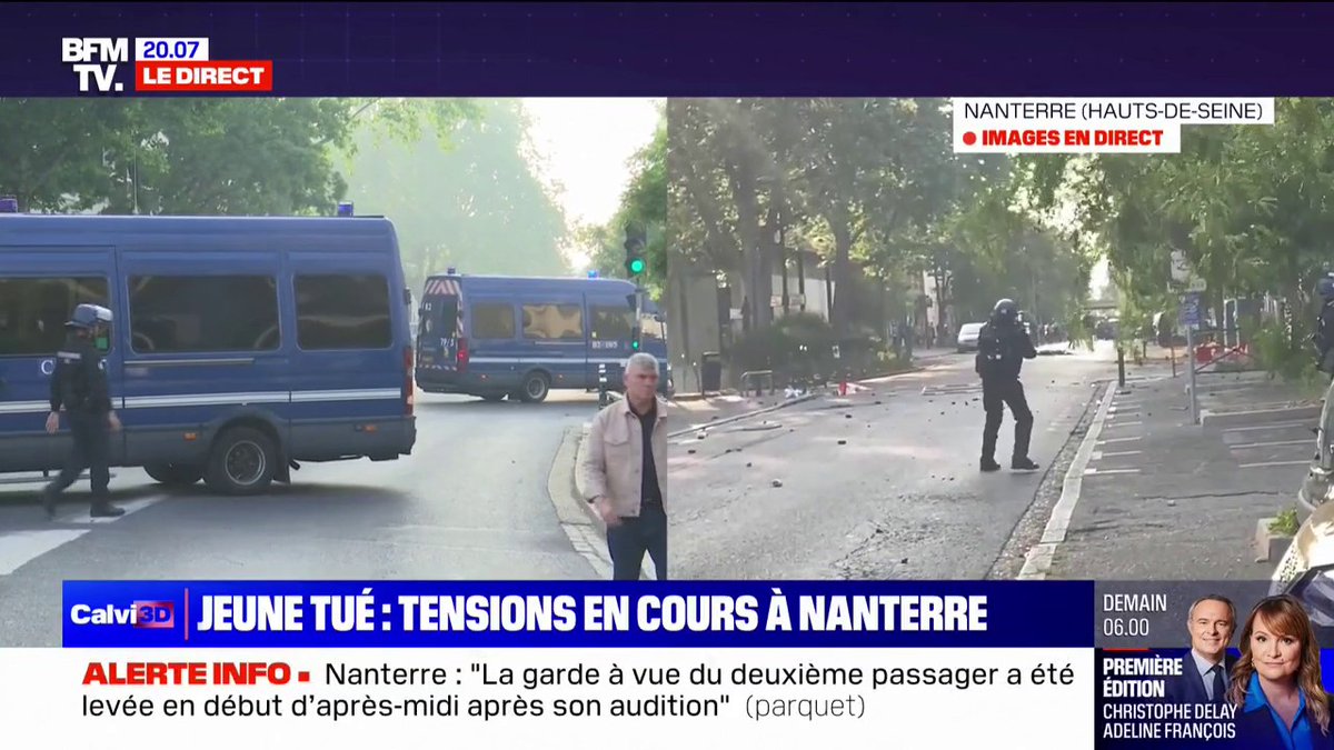 Jeune homme tué à Nanterre: les forces de l'ordre ciblées par des tirs de mortier
