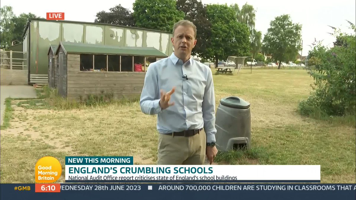 700,000 children in England are being taught in unsafe school buildings that need major work to repair them. According to a report from the national audit office, a school collapse that causes death or injury is very likely.