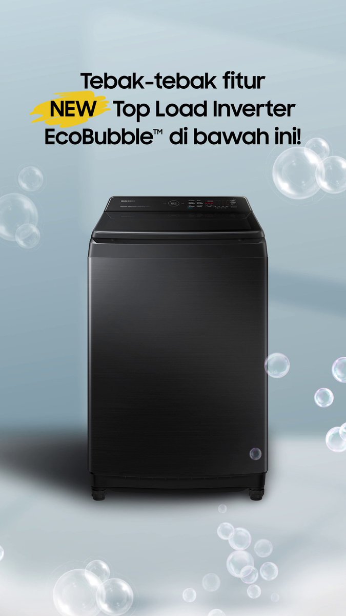 Menangkan total hadiah 5 JUTA rupiah untuk 20 orang pemenang😎 Clue pertama: Dua kata yang diacak adalah fitur dari Top Load Inverter Ecobubble™ Gampang kan? Yuk cek cara ikutannya di video &amp; reply sebanyak-banyknya! #RealLifeSolution #MesinCuciAntiDrama #TopLoadEcobubble