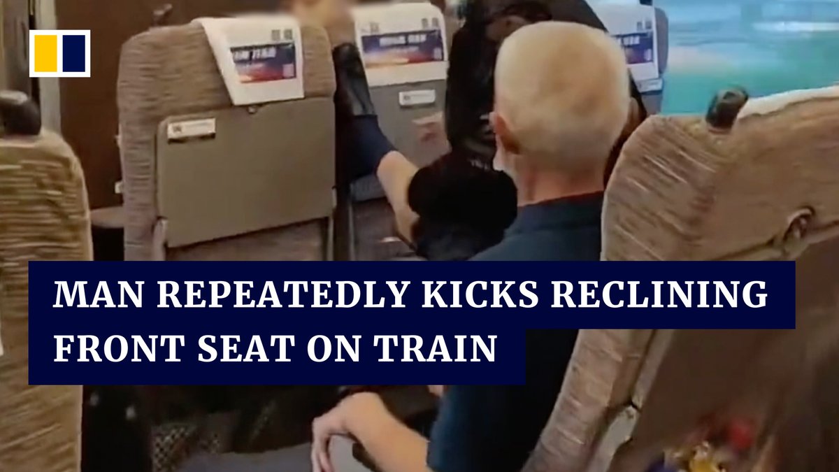An elderly man repeatedly kicked a front seat on a high-speed train as he didn’t want the passenger to recline his seat in central China.