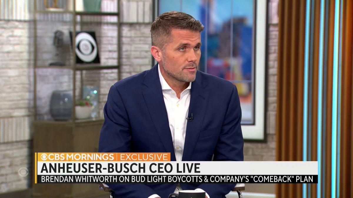 In response to recent controversy, Anheuser-Busch CEO Brendan Whitworth tells CBS Mornings that his company will continue to support the LGBTQ community. He did not directly answer the questions of whether the promotional campaign with a transgender influencer was a mistake.