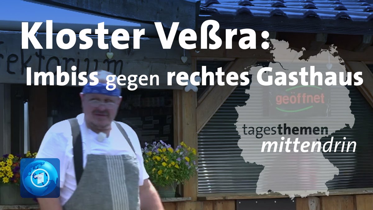 #Mittendrin im thüringischen Ort Kloster Veßra betreibt ein landesweit bekannter Rechtsextremer das einzige Gasthaus im Dorf. Uwe Schneider stellt sich dagegen und eröffnete direkt gegenüber einen Imbiss. @MDRPresse (red)