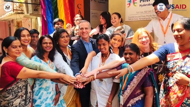 Honored to have the opportunity to visit the USAID-supported Mitr Clinic in Hyderabad, a safe space for the transgender community to receive care, stigma free. As we continue to celebrate #PrideMonth, I stand by our #LGBTQIAplus community today and every day. #PrideDay 🌈