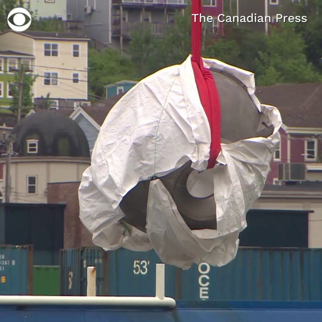 Pieces of debris from the doomed sub that carried five people to the wreckage of the Titanic have been pulled from the ocean and returned to land.
