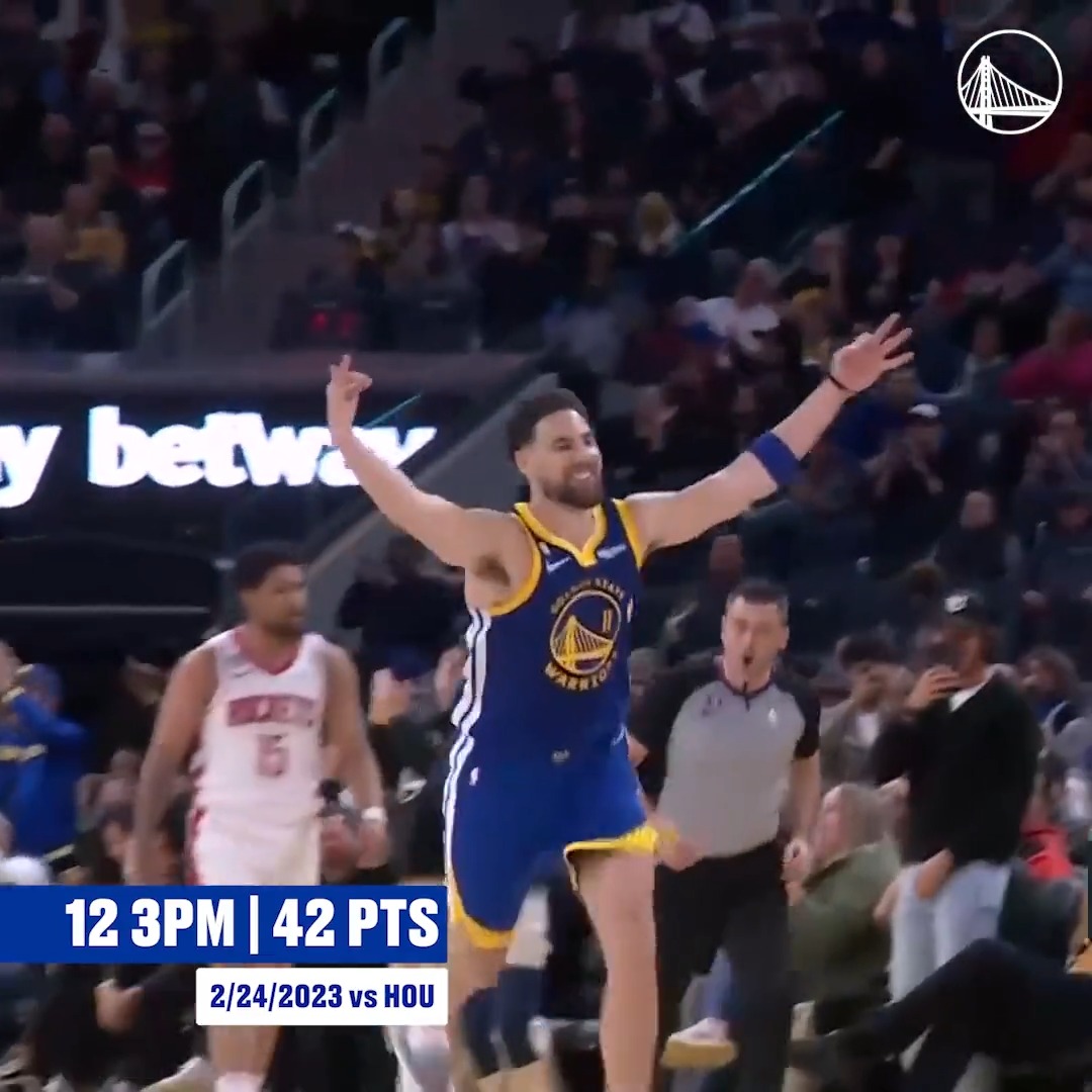 Klay Thompson has 9 games played with 10+ threes. 4 of those games happened in the 2022-2023 season 🔥