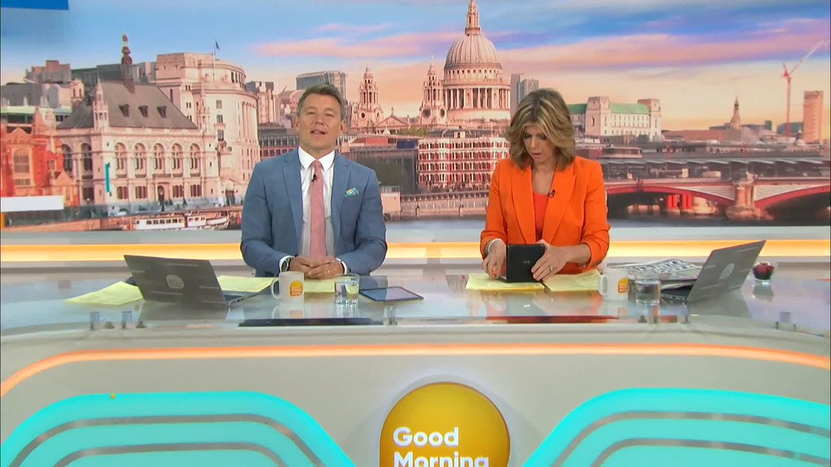 .Kate Garraway is wearing a very special accessory this morning... We are so proud of Kate, who was awarded an MBE by the Prince of Wales yesterday at Windsor Castle yesterday . 🏅