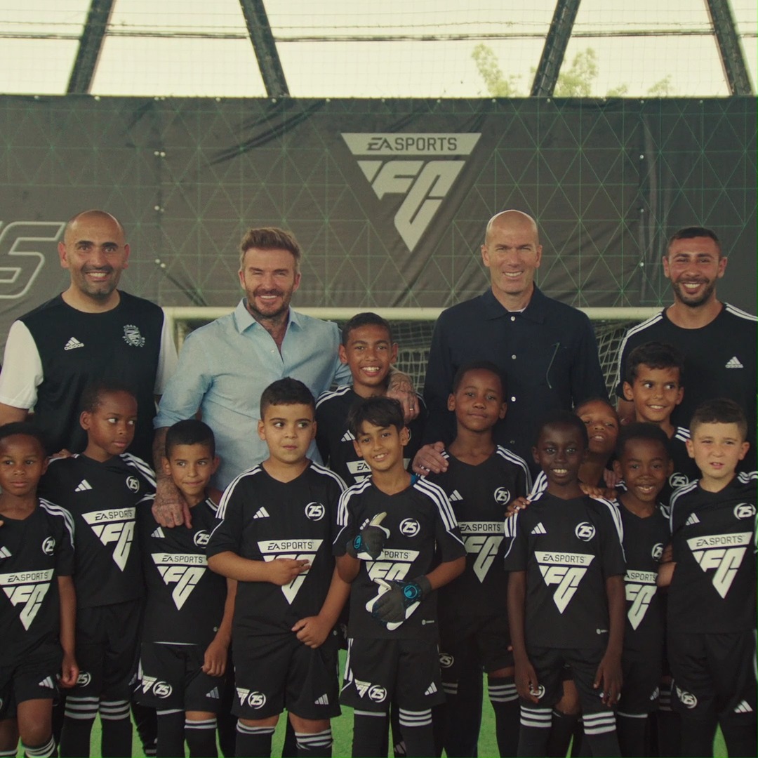 Welcoming Zinedine Zidane as an #EASPORTSFC FUTURES Ambassador, with David Beckham joining him for a special community training session at the Z5 complex. #FCFUTURES is our global plan to grow the worldโs game through investment in community football: