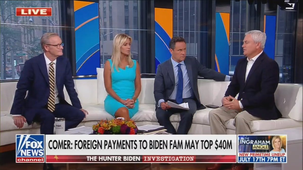 Fox News’ Steve Doocy on GOP Biden investigation: “Make it easy for us. What was the crime?” House Oversight Chair James Comer: “Well the crime is that — trading policy for money.” Doocy: “Which policy?” Comer: “We’re gonna get into that.”