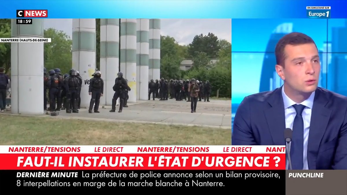 Je note qu'il y a des policiers qui ont perdu la vie dans l'exercice de leur fonction, et qu'eux n'ont pas eu le droit à une minute de silence à l'Assemblée nationale. CNEWS