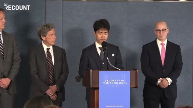 Calvin Yang, a member of Students for Fair Admissions, speaks out after winning the U.S. Supreme Court case against affirmative action: “Today’s decision has started a new chapter in the saga of the history of Asian Americans.”
