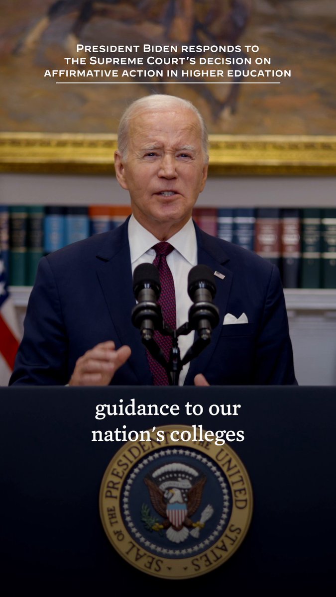 Today, I want to offer some guidance to our nation’s colleges as they review their admissions systems after today’s Supreme Court decision: They should not abandon their commitment to ensure student bodies of diverse backgrounds and experience that reflect all of America.