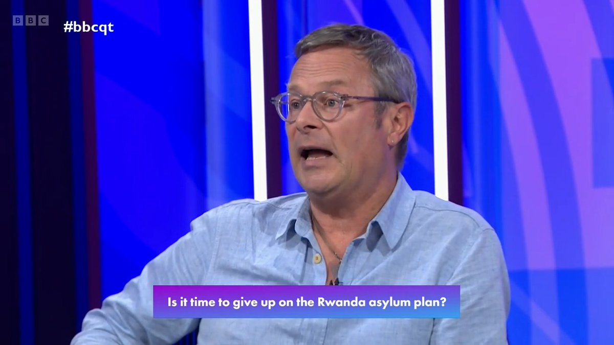 “‘No one puts a child in a boat, unless the water is safer than the land’... it’s tragic, and it expresses perfectly the plight of those people” Chef Hugh Fearnley-Whittingstall says he is "delighted" the Rwanda policy has been ruled unlawful #bbcqt