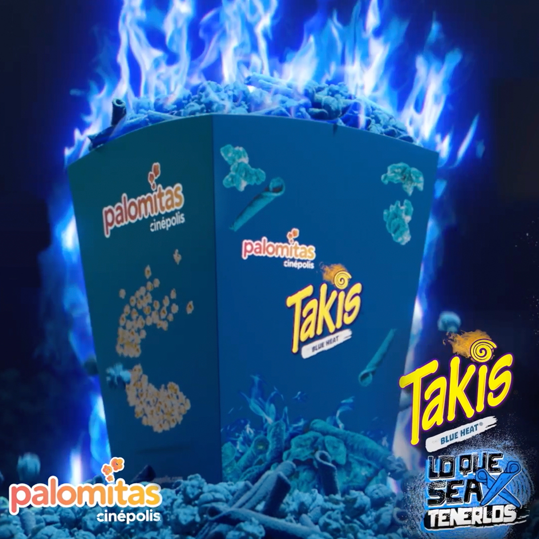 🍿 ¿Quieres llenar tu vida de color? 🥵 Descubre mis nuevas palomitas de #TakisBlueHeat y harás lo que sea por tenerlas. 💙