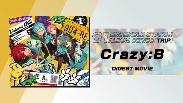 📣お知らせ📣 7/19発売🌟 🐝あんさんぶるスターズ！！アルバムシリーズ 『TRIP』 Crazy:B🐝 ダイジェスト動画公開✨ 商品情報等はこちら👇 #あんスタ