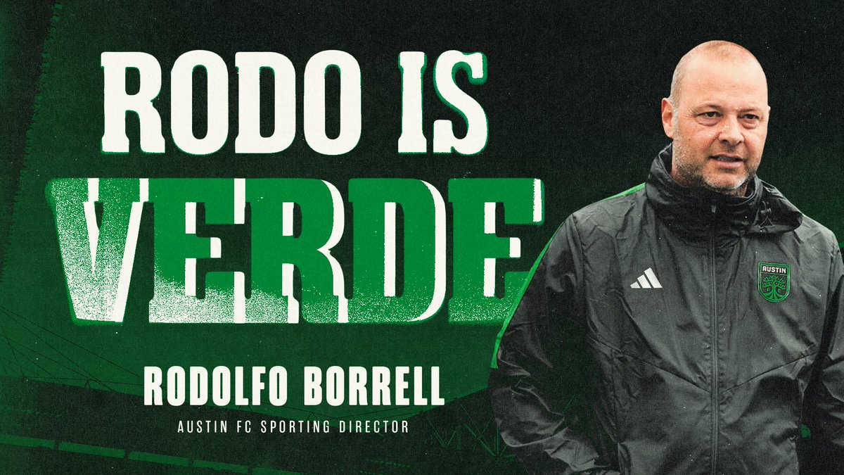 Rodo is VERDE. 🌳 Austin, welcome our newest Sporting Director Rodolfo Borrell!