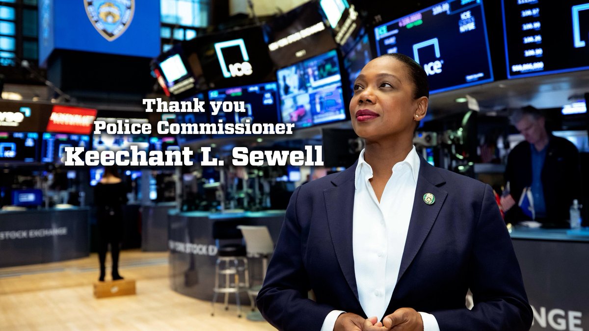 On behalf of the women and men of the NYPD, thank you Police Commissioner Keechant L. Sewell.