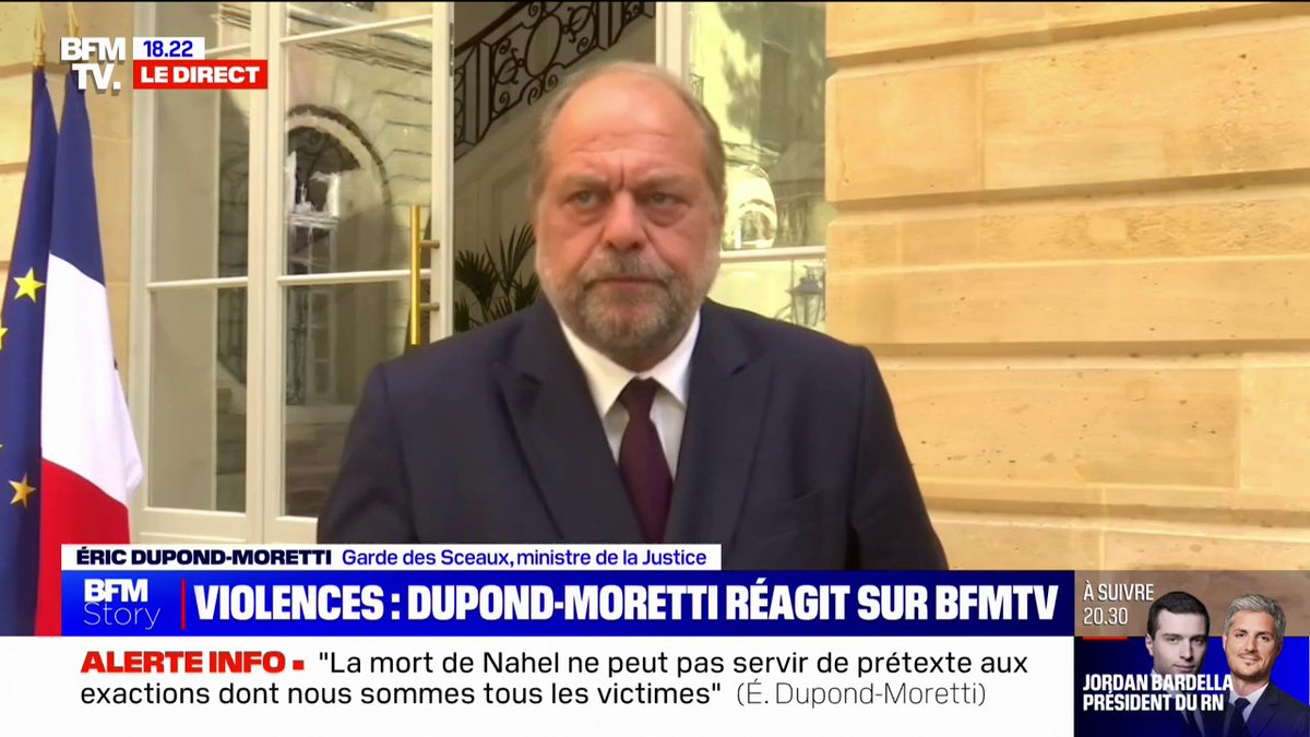 🚨🇫🇷 FLASH I Éric Dupond-Moretti demande à « saisir #Snapchat », qu’il accuse d’être un moyen pour les jeunes de s’organiser entre eux pour les #émeutes.