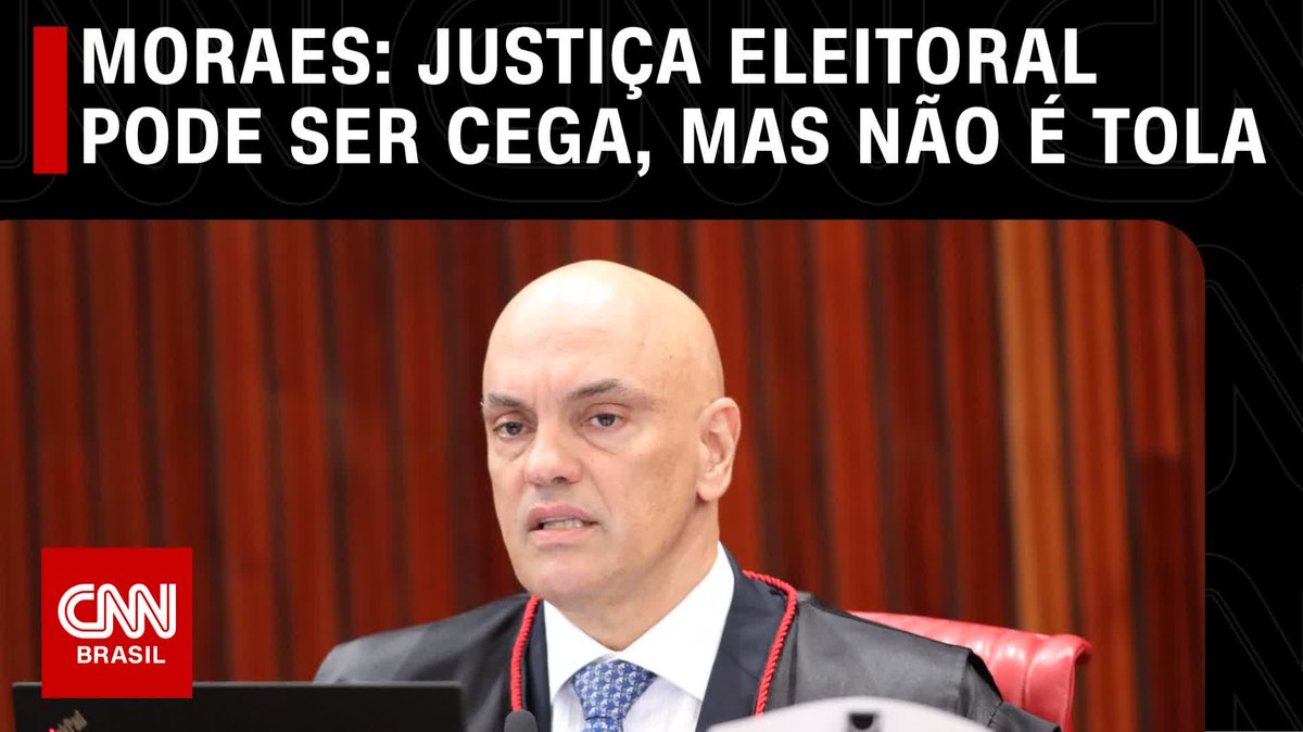 No julgamento de Jair Bolsonaro (PL) no TSE, o ministro Alexandre de Moraes repetiu uma frase proferida no julgamento da chapa Bolsonaro-Mourão em 2021 e disse que “a Justiça Eleitoral, como toda Justiça, pode ser cega, mas não é tola” #OGrandeDebate