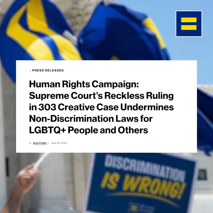 The Supreme Court issued a ruling on businesses' ability to discriminate against LGBTQ+ people. Here's what you need to know.