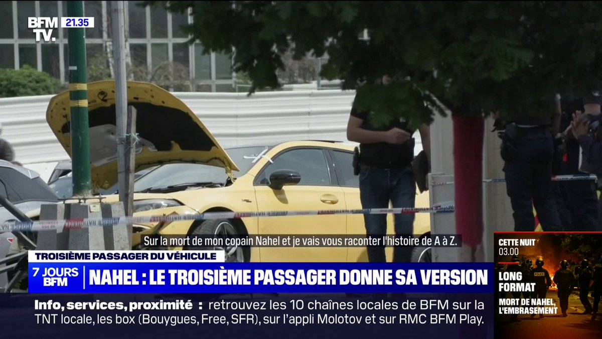 "Le policier lui braque une arme sur la tempe et lui dit «bouge pas où je te mets une balle dans la tête»" ➡ Le troisième passager présent à bord de la voiture de Nahel lors de sa mort donne sa version des faits