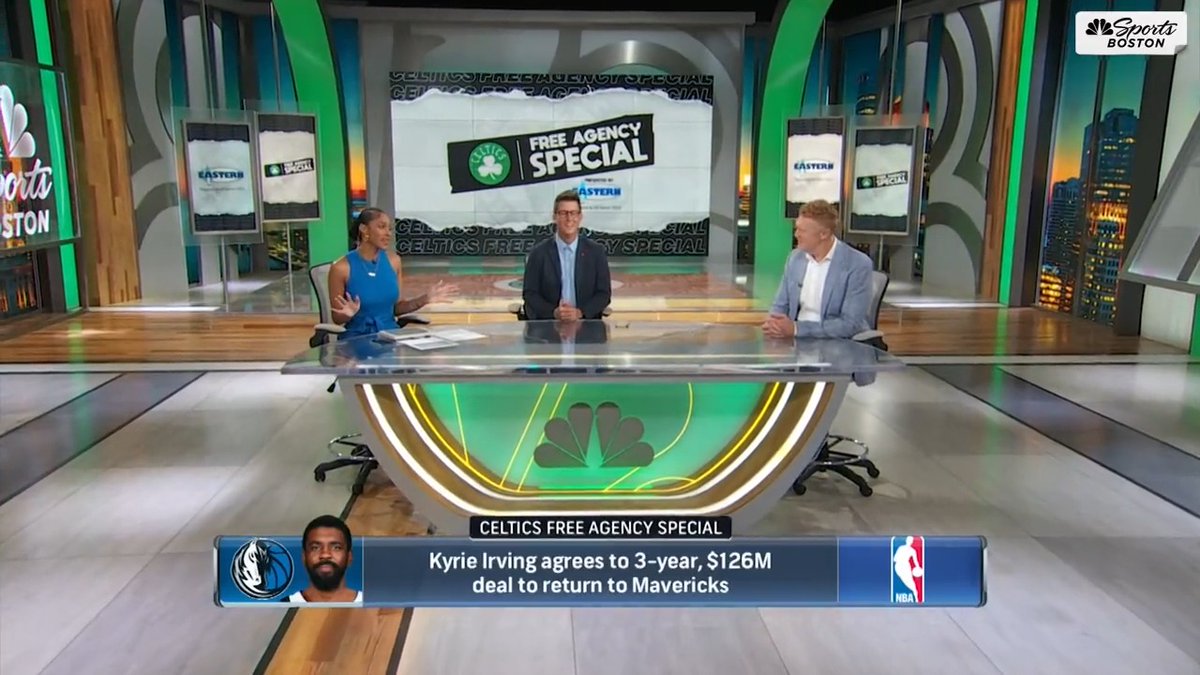 "Kyrie or Luka will be asking for a trade by February" @scalabrine, @chrisforsberg_ @aminasmith react to Kyrie Irving's new deal with the Mavs