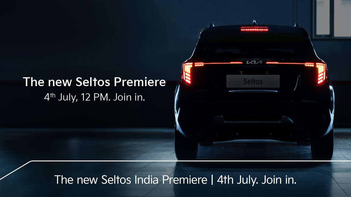The most anticipated unveil of this year! Block your date. The Badass. Reborn. On 4th July, 12 PM. #Kia #KiaIndia #KiaSeltos #Seltos #TheNewSeltos #TheBadassReborn #BadassByDesign #Badass #TheNextFromKia #MovementThatInspires