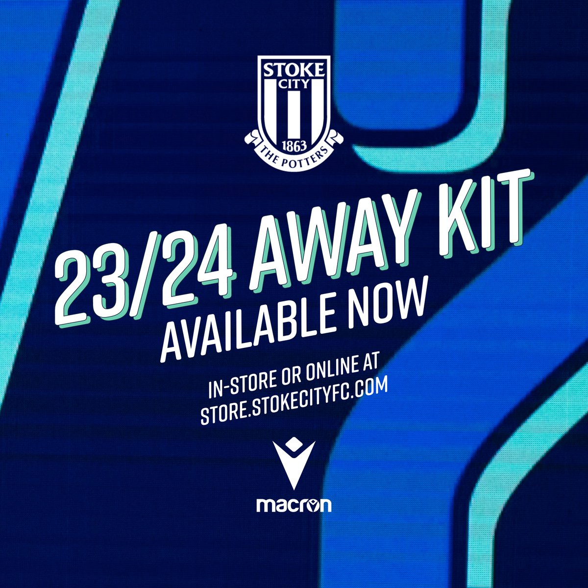 It's time to turn on the style. The Potters' 2023/24 away kit is on sale now at