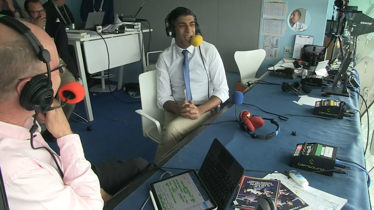 The Prime Minister Rishi Sunak is this afternoon's View from the Boundary guest and is backing England's Test approach. #BBCCricket #Ashes