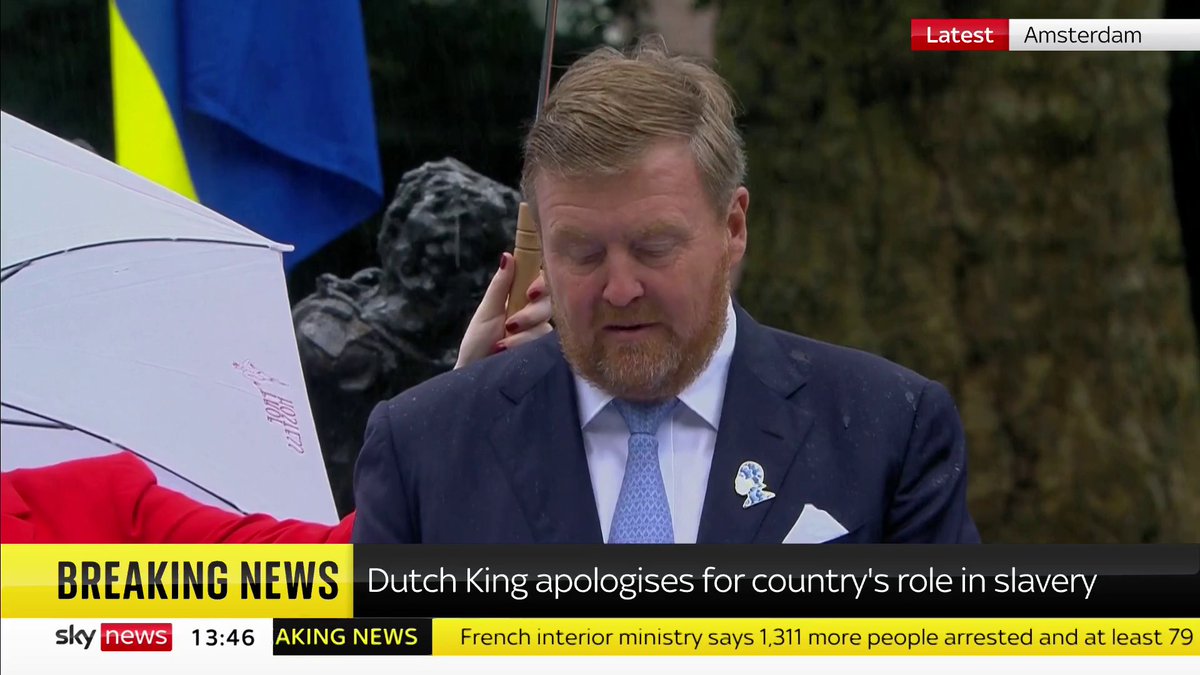 BREAKING: Dutch King apologises for the country's role in slavery. 📺 Sky 501, Virgin 602, Freeview 233 and YouTube