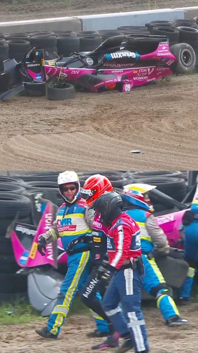 Simon Pagenaud was seen and released after flipping multiple times. #INDYCAR