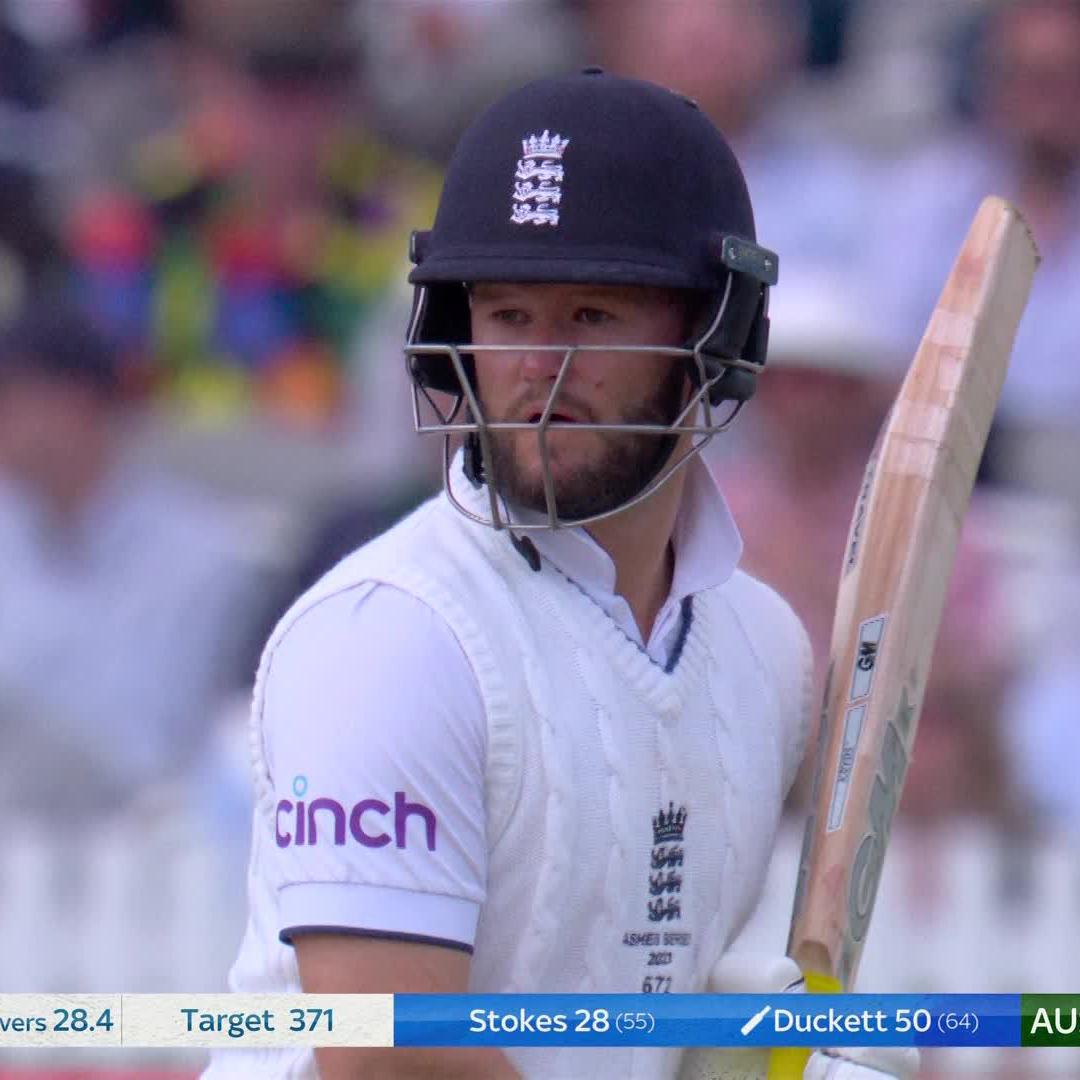 Starc's amazing catch off the bowling of Cam Green is not rewarded. #TheAshes 2nd Test | Live, on Channel 9 &amp; 9Now. #9WWOS #Cricket #Ashes #ENGvsAUS