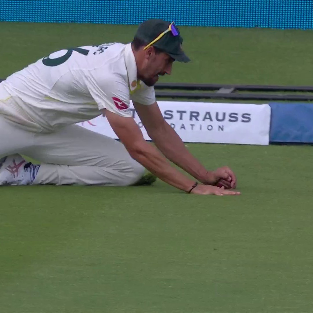 Well, THAT has got the Lord's crowd fired up Ben Duckett chops it into Mitchell Starc's hands, Duckett walks Replays then show that the ball then hits the turf as Starc slides Duckett returns!