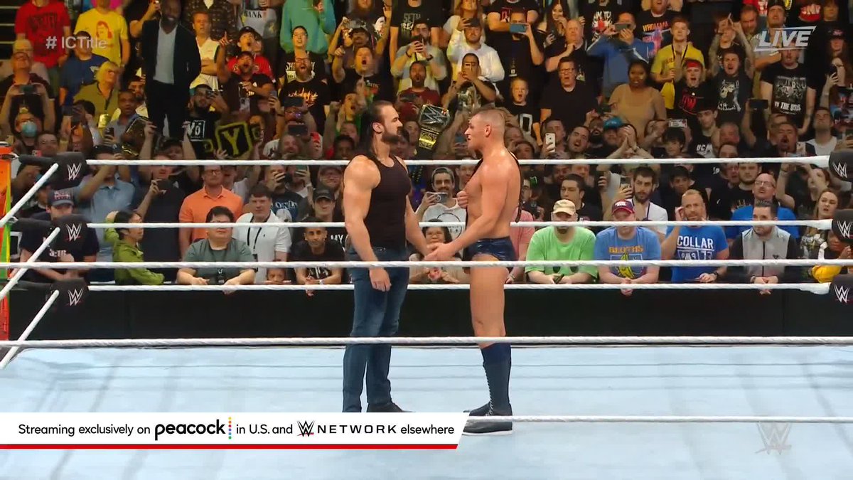 He's baaaaaaack! Drew returns at #MITB with a message for Intercontinental Champion GUNTHER!