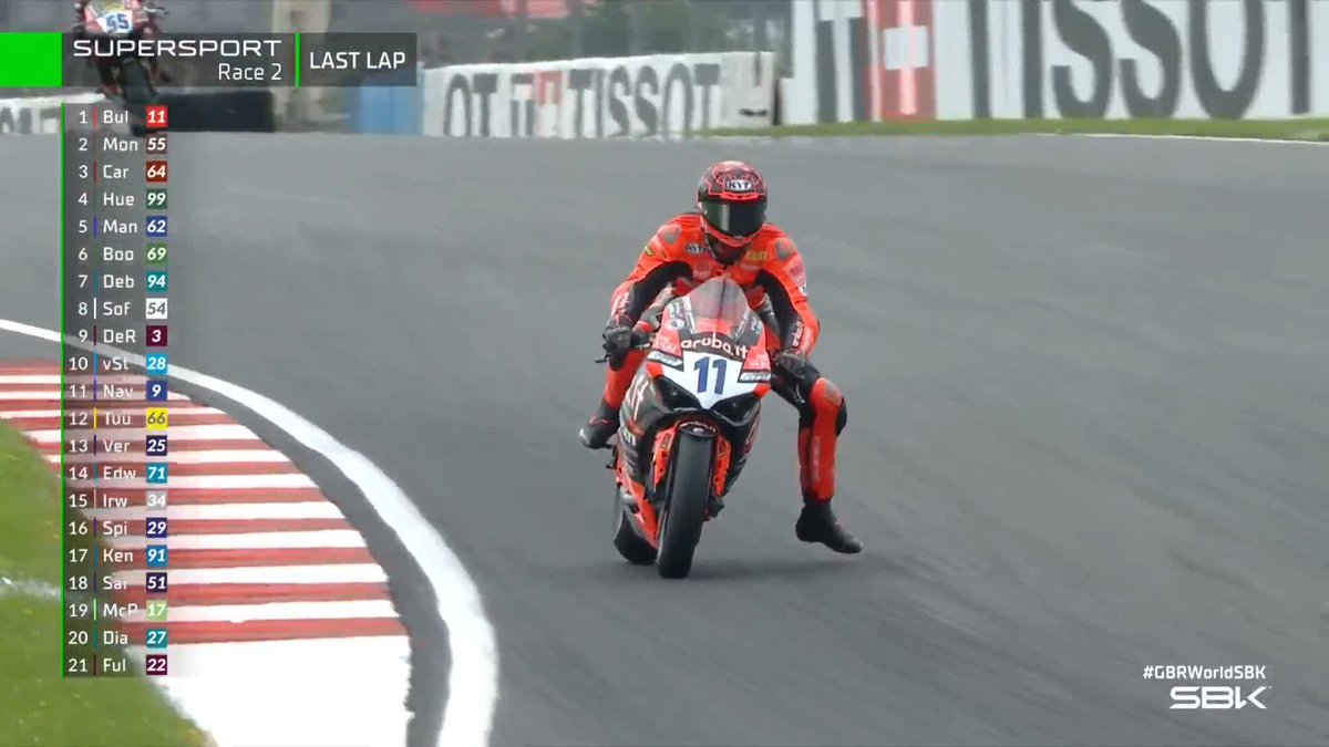 Commanding performance gives Nicolò Bulega the VICTORY!!! 🏆 #WorldSSP | #GBRWorldSBK 🇬🇧