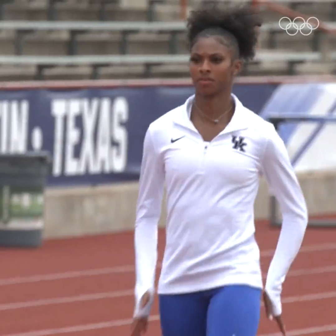 "I feel like I walk in as one of the best." Record-holder Masai Russell OLY ✨ has conquered the collegiate hurdle scene. Next stop: The world 🌎 UK Track & Field | USATF