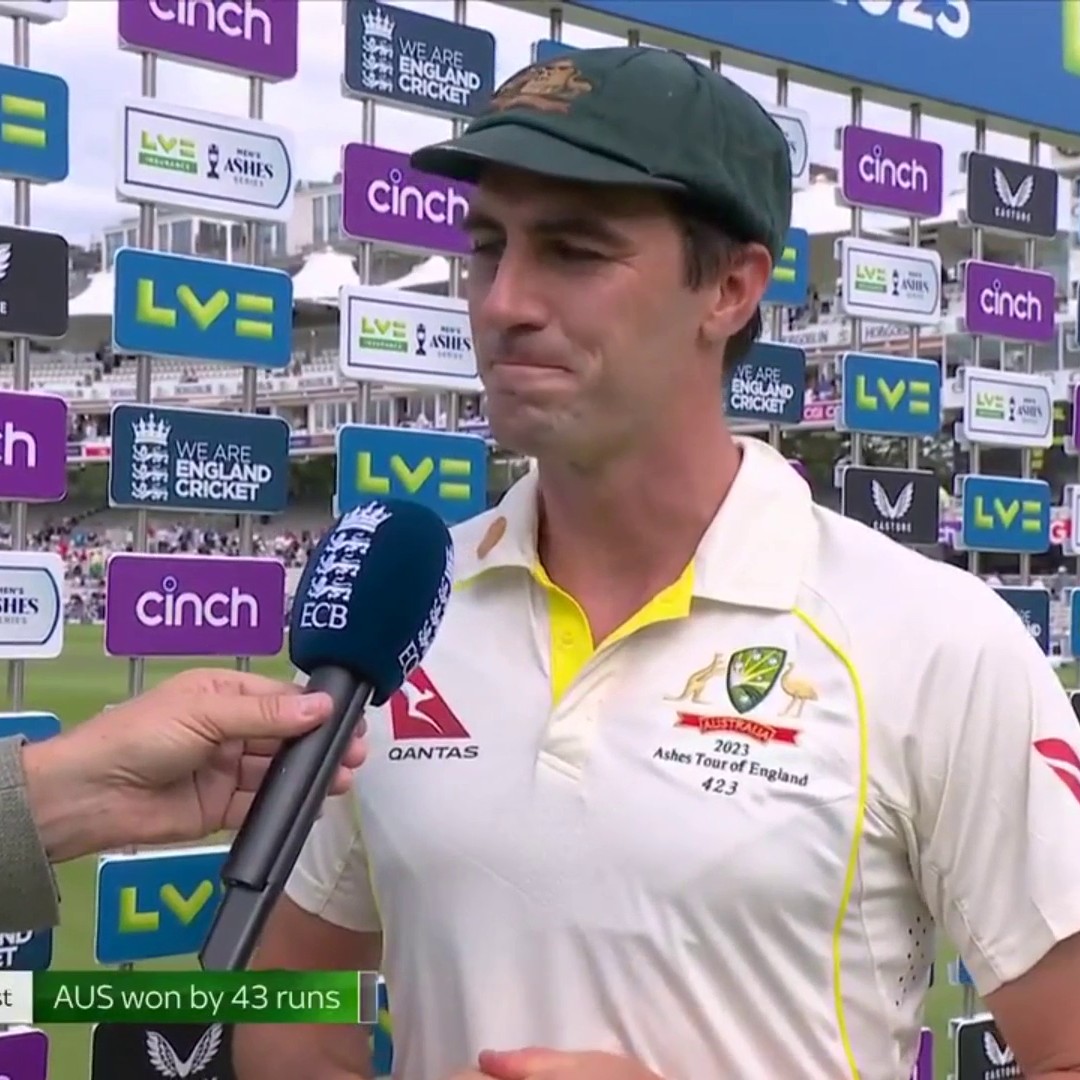 Pat Cummins said Alex Carey noticed Jonny Bairstow was leaving the crease early and felt the wicket was 'totally fair play'.